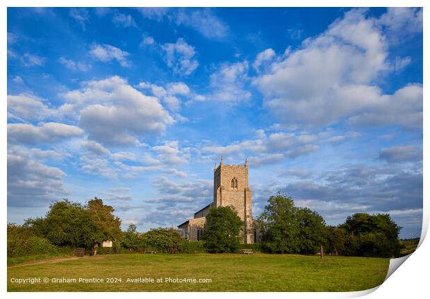 St Mary the Virgin Church, Wiveton, Norfolk Print by Graham Prentice