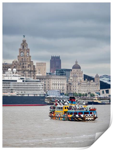 Liverpool Snowdrop Ferry - Nautical Charm Print by Victor Burnside
