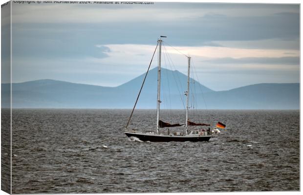 Moray Firth Sailing Past Mor Ven Canvas Print by Tom McPherson