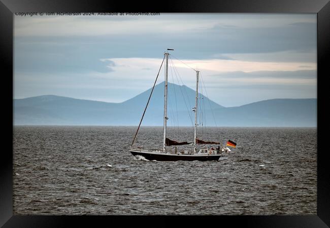 Moray Firth Sailing Past Mor Ven Framed Print by Tom McPherson