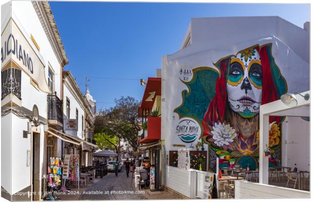 Lagos street art, Algarve Canvas Print by Jim Monk