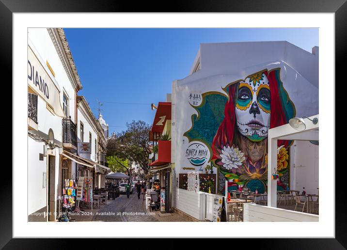Lagos street art, Algarve Framed Mounted Print by Jim Monk