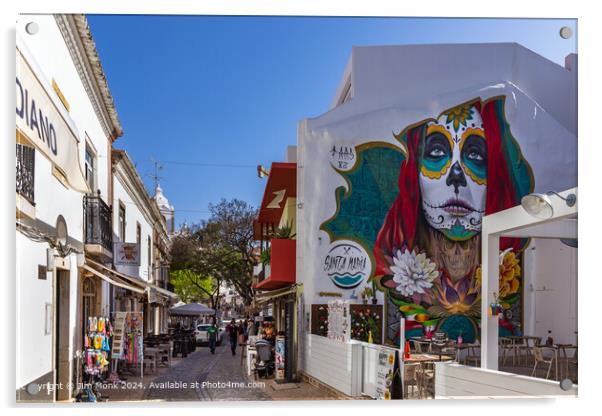 Lagos street art, Algarve Acrylic by Jim Monk