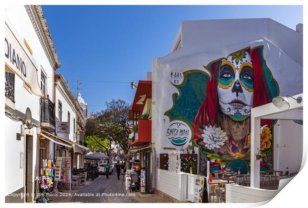 Lagos street art, Algarve Print by Jim Monk