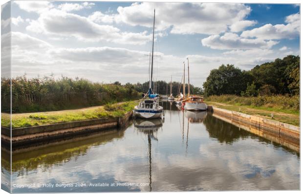 Horsely Norfolk Broads Canvas Print by Holly Burgess