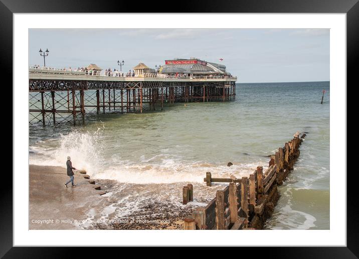 Cromer Beach Sand and Sea Framed Mounted Print by Holly Burgess