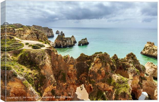 Praia da Prainha Algarve Canvas Print by Jim Monk