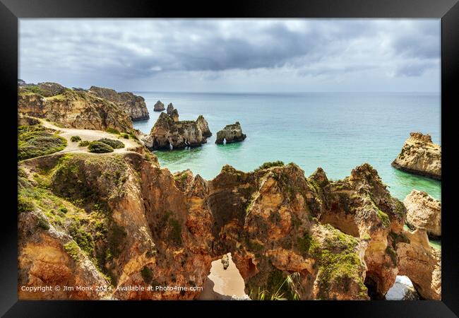 Praia da Prainha Algarve Framed Print by Jim Monk