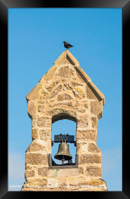 Bird on the bell tower Framed Print by Ironbridge Images