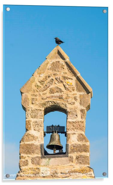 Bird on the bell tower Acrylic by Ironbridge Images