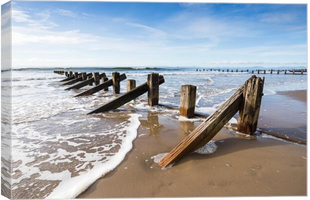 Barmouth Waves, Sand and Sea Canvas Print by Jason Wells