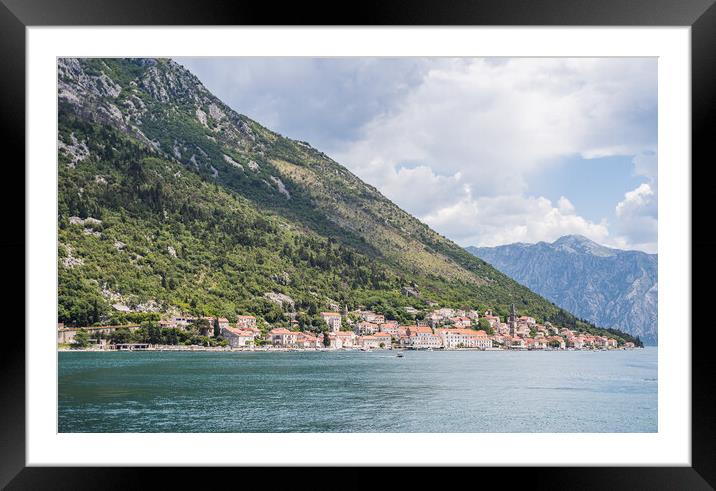 Perast at the bottom of a mountain Framed Mounted Print by Jason Wells