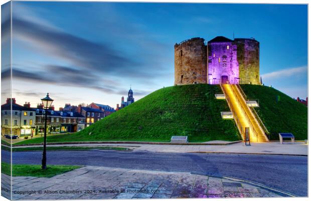 Cliffords Tower  Canvas Print by Alison Chambers