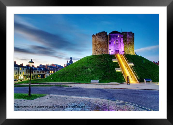 Cliffords Tower  Framed Mounted Print by Alison Chambers