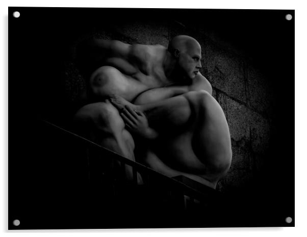 Obsessed Nude statue Acrylic by Antonio Ravelli