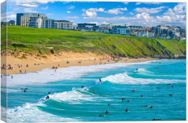 Fistral Beach Canvas Print by Alison Chambers