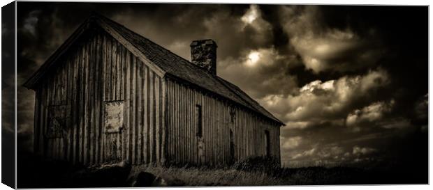 Dark Abandoned Cottage in Scotland Canvas Print by Antonio Ravelli