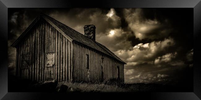 Dark Abandoned Cottage in Scotland Framed Print by Antonio Ravelli