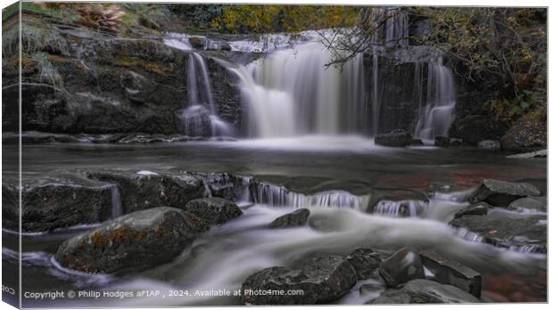 Cascading Waterfall  Canvas Print by Philip Hodges aFIAP ,