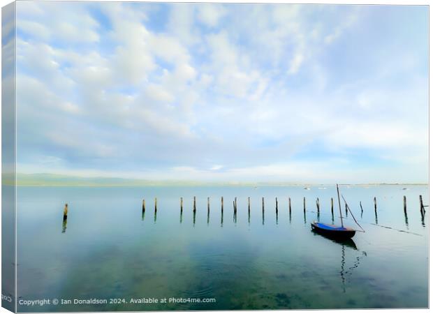 Tranquility at Penhelig Canvas Print by Ian Donaldson