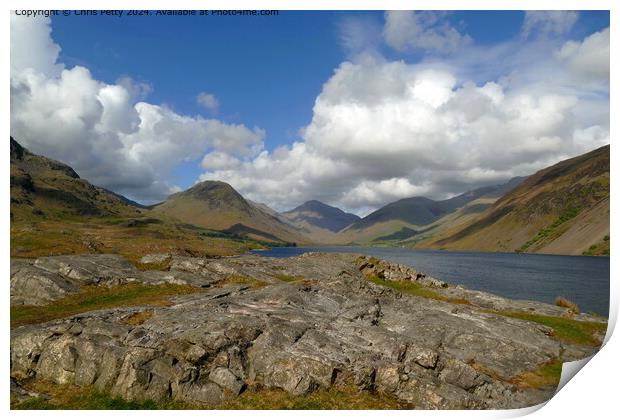 Wast Water, Lake District Print by Chris Petty