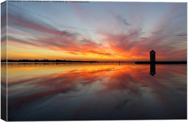 Brightlingsea Sunset Canvas Print by Chris Petty