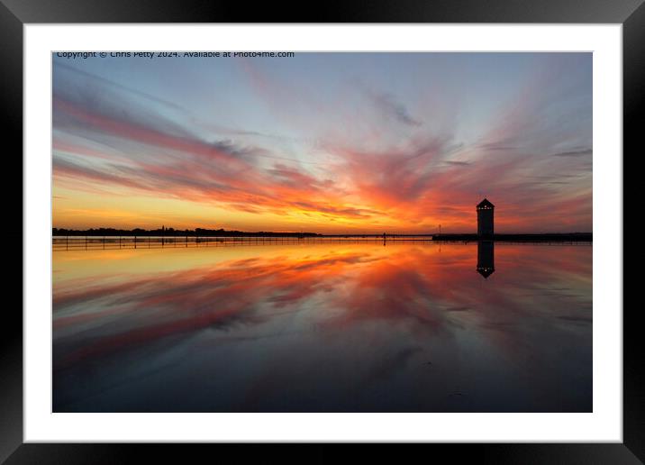 Brightlingsea Sunset Framed Mounted Print by Chris Petty
