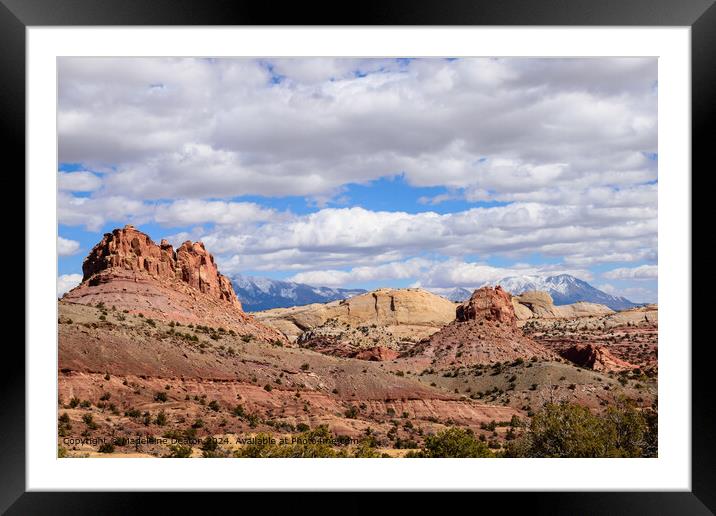 Panoramic View of Capitol Reef National Park's Waterpocket Fold Framed Mounted Print by Madeleine Deaton