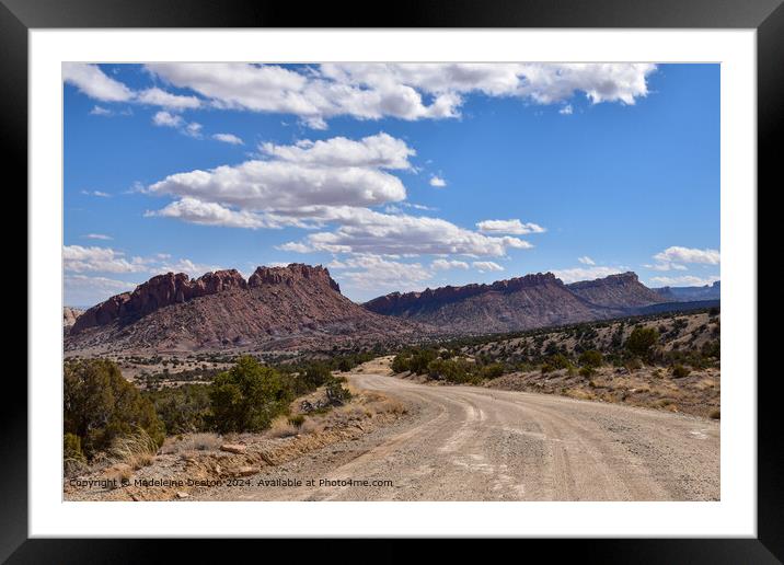 Scenic View of Capitol Reef National Park in Utah with Majestic Waterpocket Fold and Vast Desert Landscape Framed Mounted Print by Madeleine Deaton