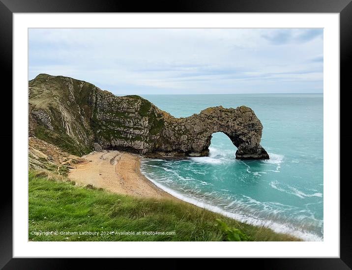 Durdle Door Arch Framed Mounted Print by Graham Lathbury
