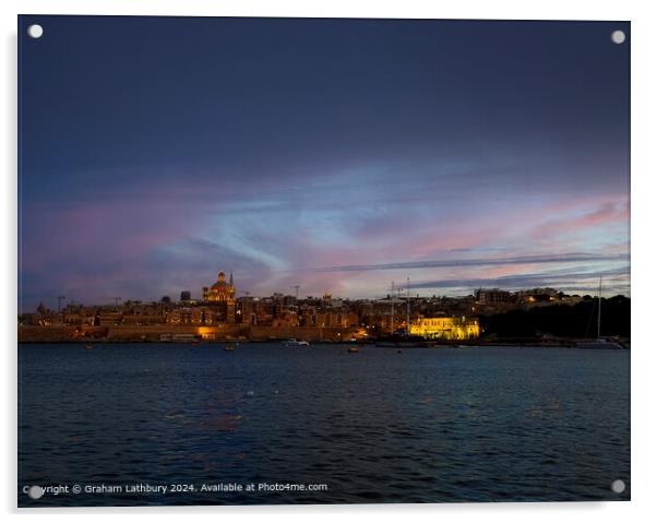 Valletta Harbour, Malta Acrylic by Graham Lathbury