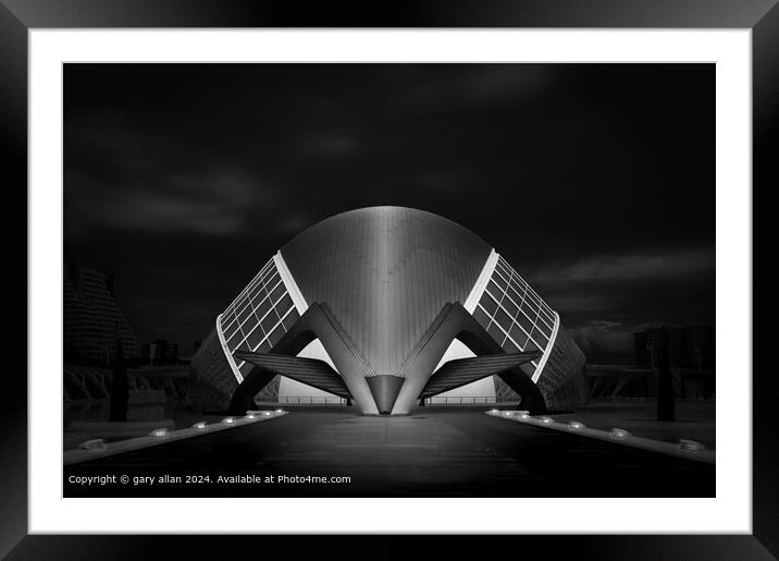 Black and White Architecture, Puente de Monteolivete Framed Mounted Print by gary allan