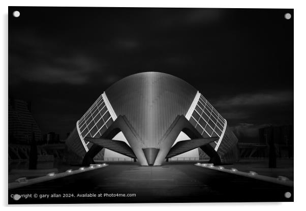 Black and White Architecture, Puente de Monteolivete Acrylic by gary allan
