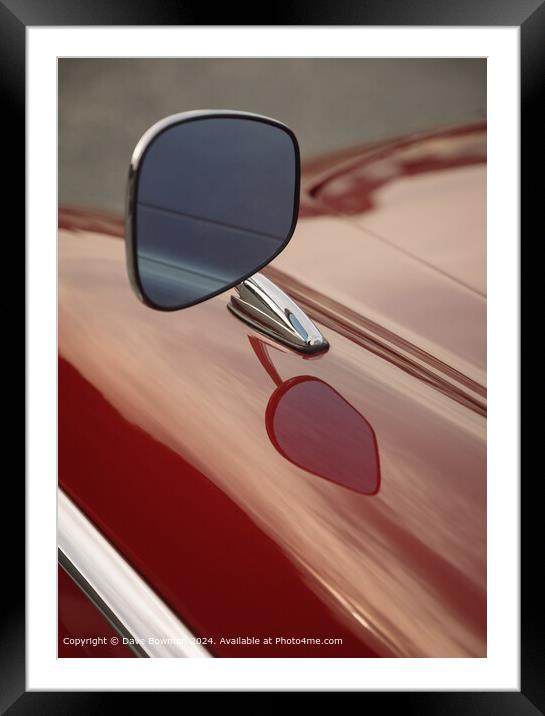 Volvo P1800 Wing Mirror Framed Mounted Print by Dave Bowman