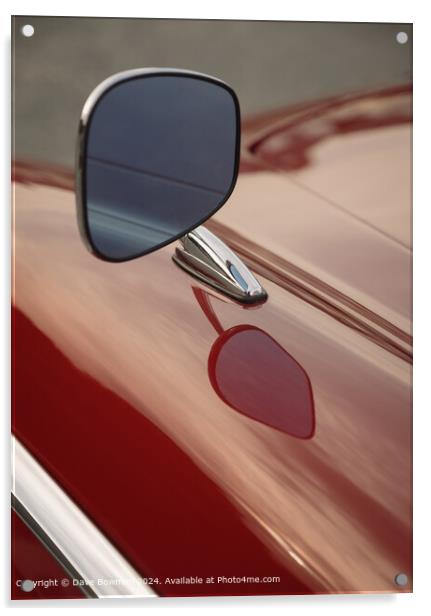 Volvo P1800 Wing Mirror Acrylic by Dave Bowman