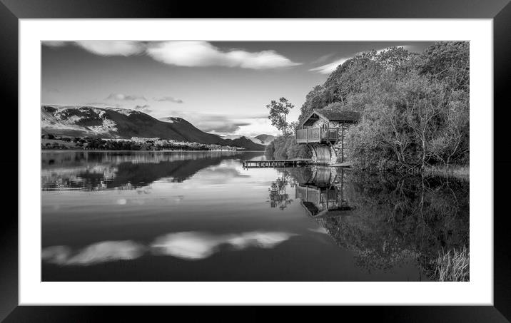 Ullswater Black and White Framed Mounted Print by Tim Hill