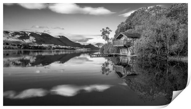 Ullswater Black and White Print by Tim Hill