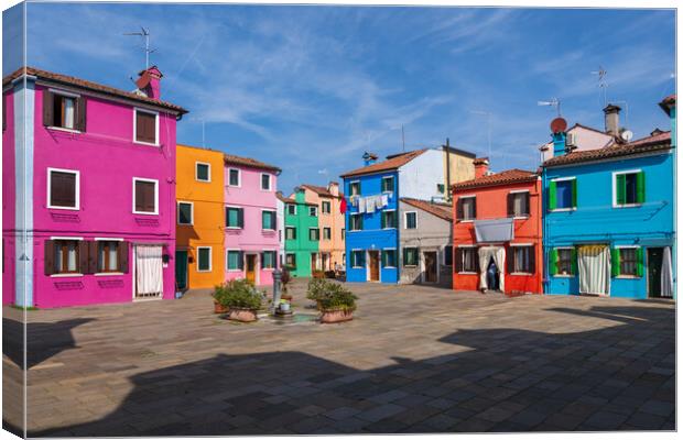 Colorful Houses of Burano in Italy Canvas Print by Artur Bogacki