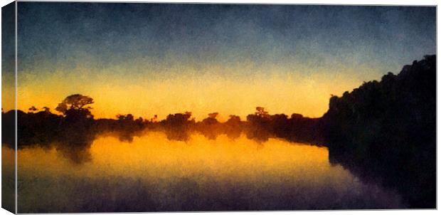 Pantanal winter sunrise Canvas Print by Steve Painter