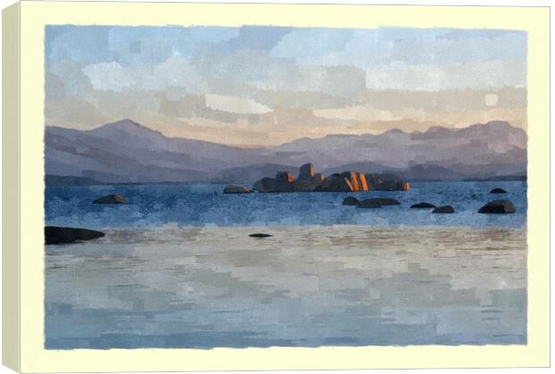 Sunset at Itaguaçu Canvas Print by Steve Painter