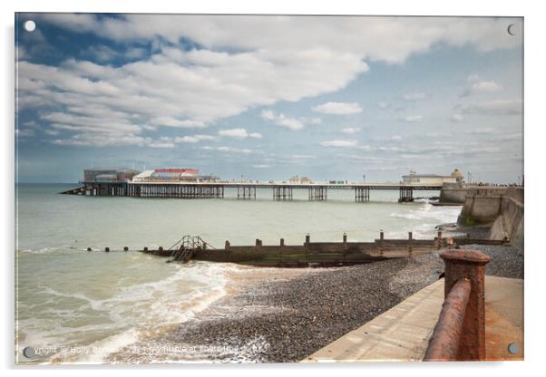 Cromer Pier Landscape Beauty Acrylic by Holly Burgess