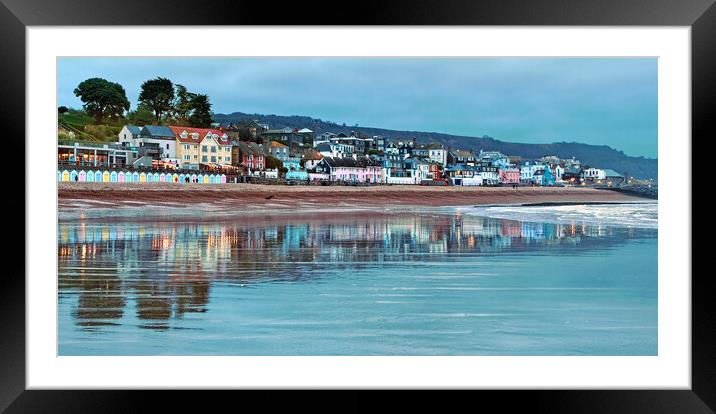 Lyme Regis Panorama Framed Mounted Print by Darren Galpin
