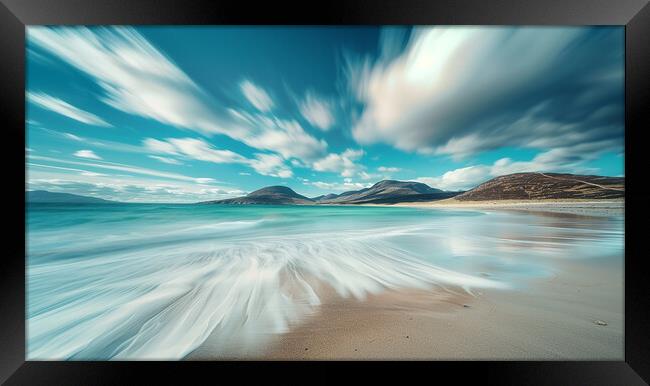 Luskentyre Beach Isle Of Harris Framed Print by Steve Smith