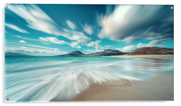 Luskentyre Beach Isle Of Harris Acrylic by Steve Smith
