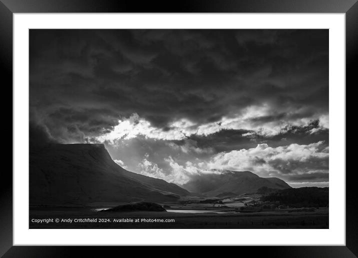 Snowdonia Mountain Sunset Framed Mounted Print by Andy Critchfield