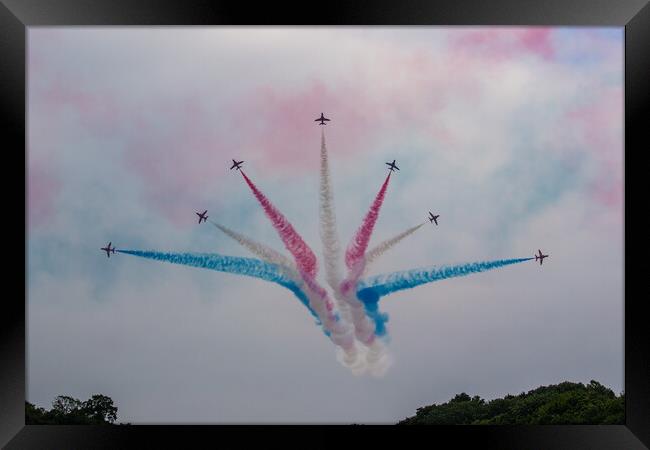 Red Arrows Vixen Break Framed Print by Jack Biggadike