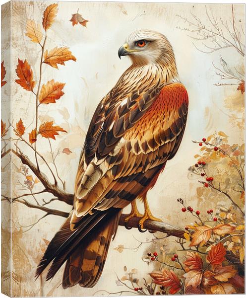 Red Kite Bird of Prey Canvas Print by Steve Smith