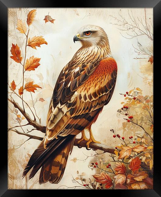 Red Kite Bird of Prey Framed Print by Steve Smith
