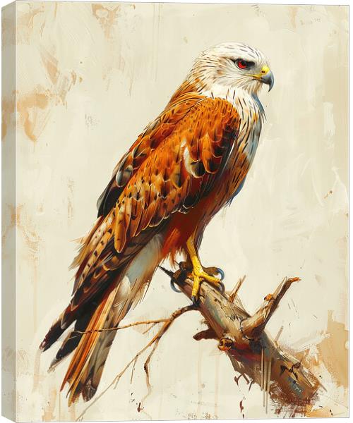 Red Kite Painting Canvas Print by Steve Smith