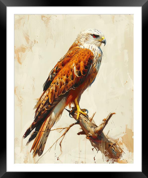 Red Kite Painting Framed Mounted Print by Steve Smith